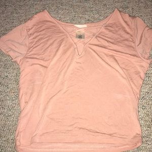 LIGHT PINK CROSS CHEST SHIRT